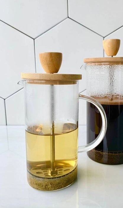 كوفى بريس بغطاء خشب بامبو